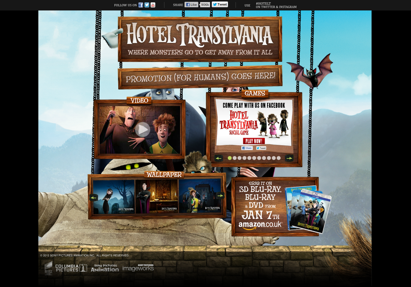 Hotel Transylvania Microsite